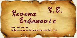 Nevena Brkanović vizit kartica